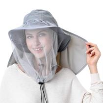 Chapéu de safári Sun Hat Palmyth Head Net Hat com rede de malha oculta Chapéu de safári Sun Hat Palmyth Head Net Hat com rede de malha oculta