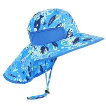 Chapéu de sol Aenmt Kids UPF 50+ com aba de pescoço