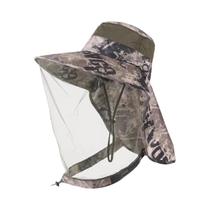 Chapéu De Sol Anti-Mosquito Em Malha Para Homens, Boné Para Camping E Pesca, Proteção Para O Pescoço