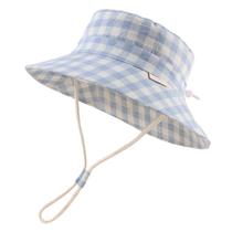 Chapéu de sol Bamery Baby para meninas/meninos de 0 a 8 anos, azul 54 cm Chapéu de sol Bamery Baby para meninas/meninos de 0 a 8 anos, azul 54 cm