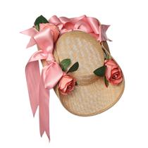 Chapéu de sol COSDREAMER Victorian Tea Party, chapéu de palha para meninas e mulheres