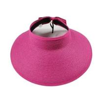 Chapéu de Sol de Palha Feminino - Dobrável, Aba Grande, para Praia e Verão