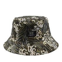 Chapéu de sol de praia casual unissex Bucket Hat Waves Anime