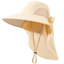 Chapéu de sol DOCVIT feminino com proteção UV, impermeável, bege