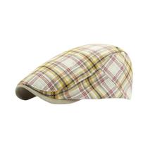 Chapéu De Sol Estilo Britânico Com Visor Duckbill Em Xadrez Para Primavera E Verão, Presente Para