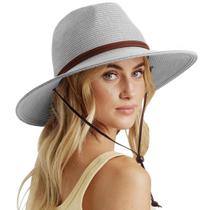 Chapéu de sol feminino DRESHOW de verão com aba larga UPF 50+