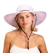 Chapéu de sol feminino trançado de aba larga Sloggers UPF 50+ lavanda