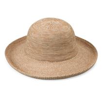 Chapéu de sol feminino Wallaroo Victoria, embalável, aba larga, camelo Chapéu de sol feminino Wallaroo Victoria, embalável, aba larga, camelo
