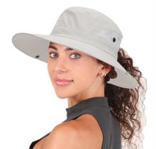 Chapéu de sol feminino Xuoaz com aba larga e proteção UV de verão Chapéu de sol feminino Xuoaz com aba larga e proteção UV de verão