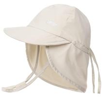Chapéu de sol FURTALK Baby com aba de pescoço UPF 50+ bege