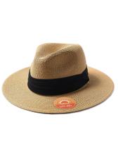 Chapéu de sol FURTALK Panama Hat de aba larga Fedora Straw UPF 80+