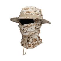 Chapéu De Sol Masculino De Aba Larga 2 Peças/Conjunto Balaclava Boonie Para Caminhadas, Camping E