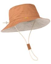Chapéu de sol para bebês Hatiis Toddler Bucket de algodão laranja