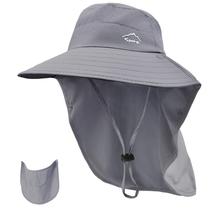 Chapéu de sol Rosoz para homens e mulheres com aba de pescoço, chapéu de pesca UPF50+