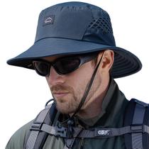 Chapéu de sol Sireck UPF50+ de aba larga para homens e mulheres azul marinho