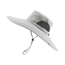 Chapéu De Sol Unissex Com Aba Larga Proteção UV Respirável Para Pesca Verão