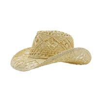 Chapéu De Sol Unissex Dobrável Estilo Cowboy Ocidental De Palha, Tricotado À Mão, Para Viagem E
