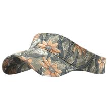 Chapéu de sol unissex vazio superior viseira de lona lavada impresso boné externo ajustável