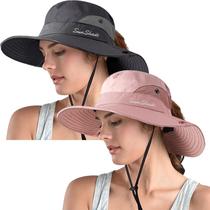 Chapéu de sol ZOORON Ponytail Safari com proteção UV para mulheres x2