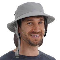 Chapéu de surf USHAKE para surf, passeios de barco e esportes aquáticos cinza claro