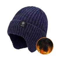 Chapéu de tecido de malha quente para inverno para adultos unissex Skullies e gorros