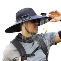 Chapéu de ventilador solar PRYZALO de aba larga para homens e mulheres pescando Chapéu de ventilador solar PRYZALO de aba larga para homens e mulheres pescando