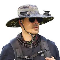 Chapéu de ventilador solar rezakaran Wide Brim UPF 50+ para homens e mulheres