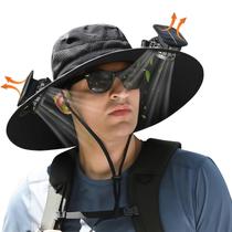 Chapéu de ventilador solar X-CHENG Wide Brim Sun Cap UPF 50+ à prova d'água