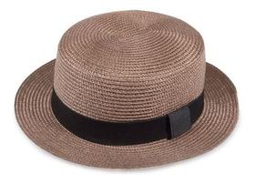 Chapéu De Verão Palha Boater Palheta Paris Praia Unissex