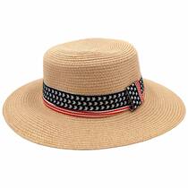 Chapéu De Verão Palha Boater Praia Feminina Chapéu De Verão Palha Boater Praia Feminina