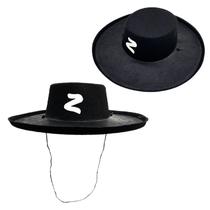 Chapéu De Zorro Mascarado Adulto Carnaval Halloween Festa Acessório - q-festa