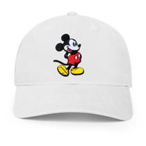 Chapéu Disney Mickey Mouse, boné de beisebol branco ajustável