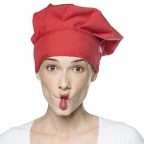 Chapeu do Chef - Touca Mestre Cuca VERMELHA Unisex Regulavel Chapeu do Chef - Touca Mestre Cuca VERMELHA Unisex Regulavel