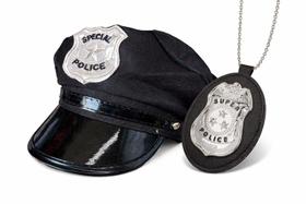 Chapeu e distintivo policia cosplay fantasia festa Chapeu e distintivo policia cosplay fantasia festa