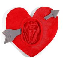 Chapéu em forma de coração com flecha de cupido para adultos, Dia dos Namorados