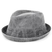 Chapéu EPOCH F2233 PRETO de algodão estilo vintage Fedora