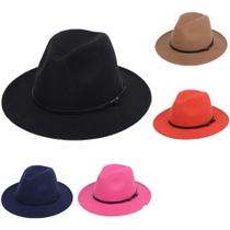 Chapéu Estilo Fedora Aba Maleavel FEMININO ONT-INV EUROPEU FELTRO Chapéu Estilo Fedora Aba Maleavel FEMININO ONT-INV EUROPEU FELTRO
