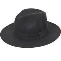 Chapéu ESTILO Fedora Aba Reta Feltro Preto Marron BEGE