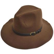 Chapéu Estilo Fedora Modelo Hipster Preto Com Detalhe Fivela