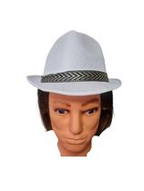 Chapéu estilo Malandro Branco de tecido Carnaval festas- 3un Chapéu estilo Malandro Branco de tecido Carnaval festas- 3un