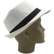 Chapéu Estilo Panamá Malandrinho Social Clássico (unisex) Cor:BrancoTamanho:Unico Chapéu Estilo Panamá Malandrinho Social Clássico (unisex) Cor:BrancoTamanho:Unico