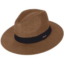 Chapéu Estilo Panamá OEM Chapelaria Vintage Palha Shantung Fibra de Celulose Marrom Faixa Preta Chapéu Estilo Panamá OEM Chapelaria Vintage Palha Shantung Fibra de Celulose Marrom Faixa Preta