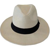 Chapéu Estilo Panamá Palha Shantung - Aba Média Chapelaria Vintage Chapéu Estilo Panamá Palha Shantung - Aba Média Chapelaria Vintage