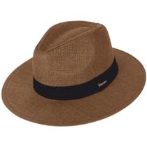 Chapéu Estilo Panamá Palha Shantung Faixa Preta Alta Qualidade Chapelaria Vintage