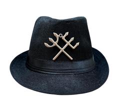 Chapéu Exú Panamá Preto C/ Tridente Tamanho 58 Umbanda Chapéu Exú Panamá Preto C/ Tridente Tamanho 58 Umbanda