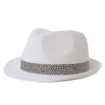 Chapéu Fancet Packable Straw Fedora Panama Sun Beach Masculino e Mulher