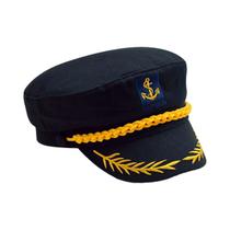 Chapéu Fantasia Capitão da Marinha Preto com Ajuste - Rei Marine