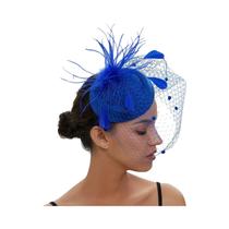 Chapéu Fascinator de Feltro para Noiva - com Véu e Grampos