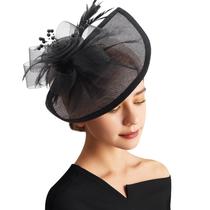 Chapéu Fascinator DRESHOW feminino vintage Pillbox Tea Party