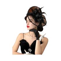 Chapéu Fascinator Elegante Estilo Kentucky Derby Anos 50 Para Mulheres, Presilha De Cabelo Para